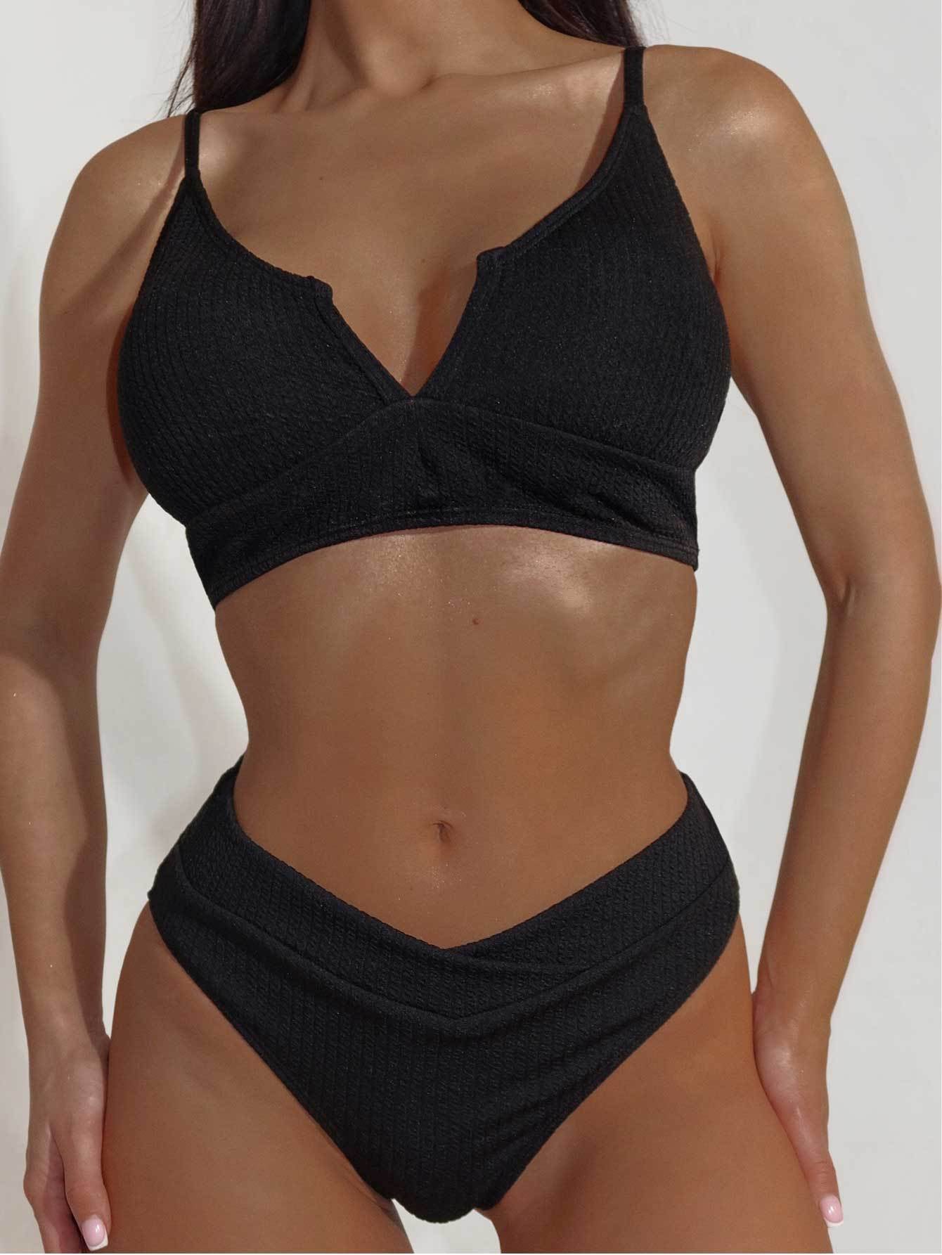 Split Bikini Swimsuit Small V neck Split Swimsuit Two Piece Bikini Bella Mia